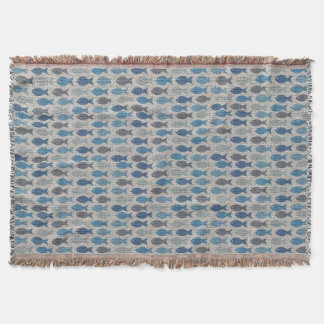 Manta Tejida Linen Fish