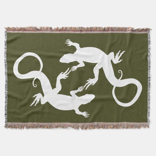 Manta Tejida Lizard Art Blankets Reptile Lizard Throw Blanket (Anverso)