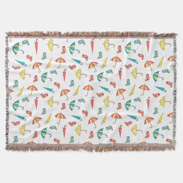 Manta Tejida Lluvia de primavera I