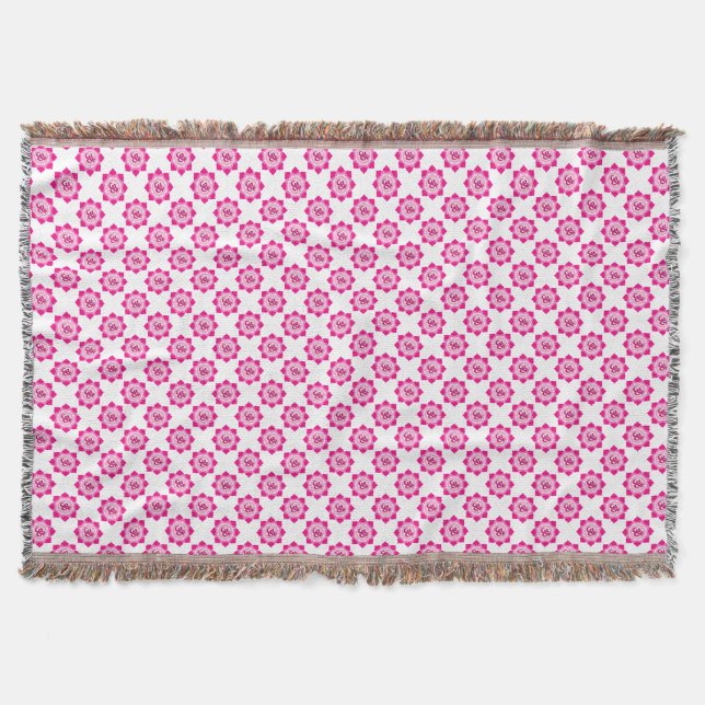 Manta Tejida Loto rosa (Anverso)