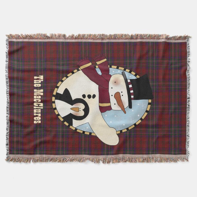 Manta Tejida MacClure Tartan Holiday Plaid Blanket (Anverso)