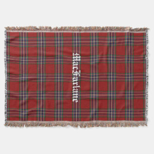Manta Tejida MacFarlane Clan Tartan Plaid Personalizado Throw B
