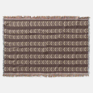 Manta Tejida Mahogany Arts and Crafts Floral Stripe