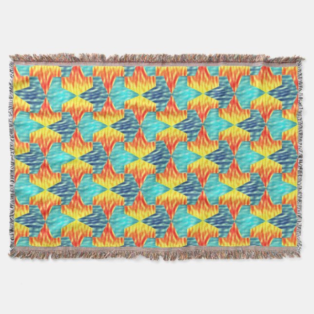Manta Tejida Mamluks Djinns Fire and Water Pattern (Anverso)