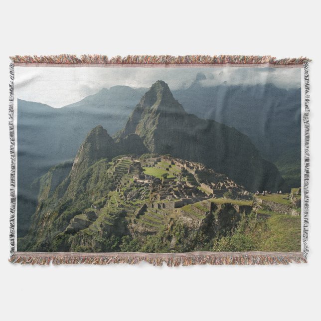 Manta Tejida Manta/tapiz tejidos Picchu del tiro de Machu (Anverso)