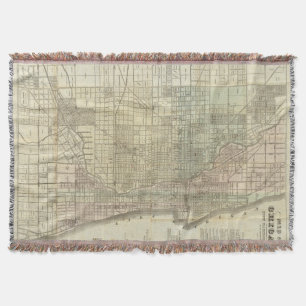 Manta Tejida Mapa de Chicago