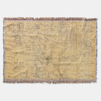 Manta Tejida Mapa del condado de Freeborn, Minnesota