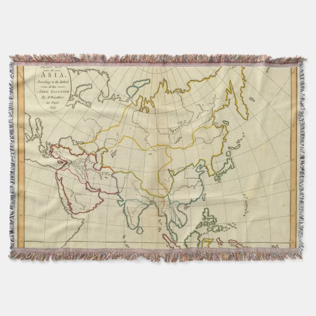 Manta Tejida Mapa llano Asia (Anverso)