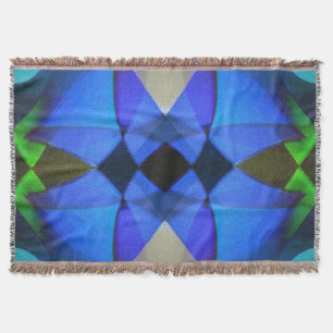 Manta Tejida Mariposa azul