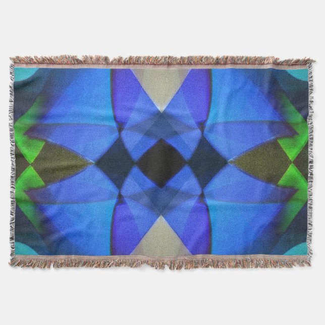 Manta Tejida Mariposa azul (Anverso)