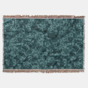 Manta Tejida Mármol turquesa negro