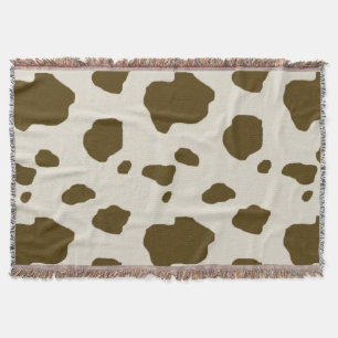 Manta Tejida Marrón de la PIEL de la VACA