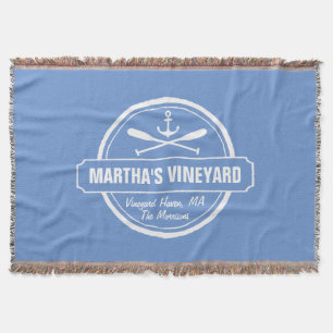 Manta Tejida Martha's Vineyard MAMÁES personalizado del ancla 