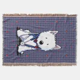 Manta Tejida Médica de amor Benji Westie Throw Blanket