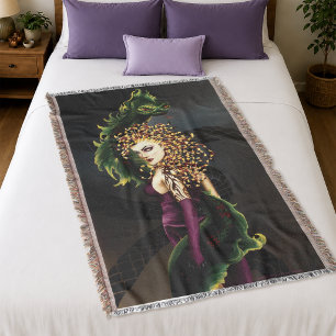 Manta Tejida Medusa Mitológica Mitología Griega Serpiente Gorgo