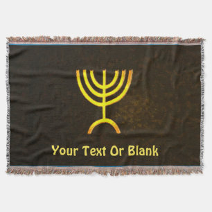 Manta Tejida Menorah Flame