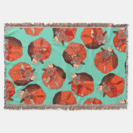 Manta Tejida menta de polka