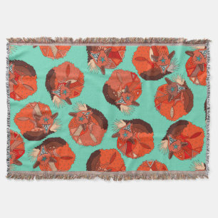 Manta Tejida menta de polka