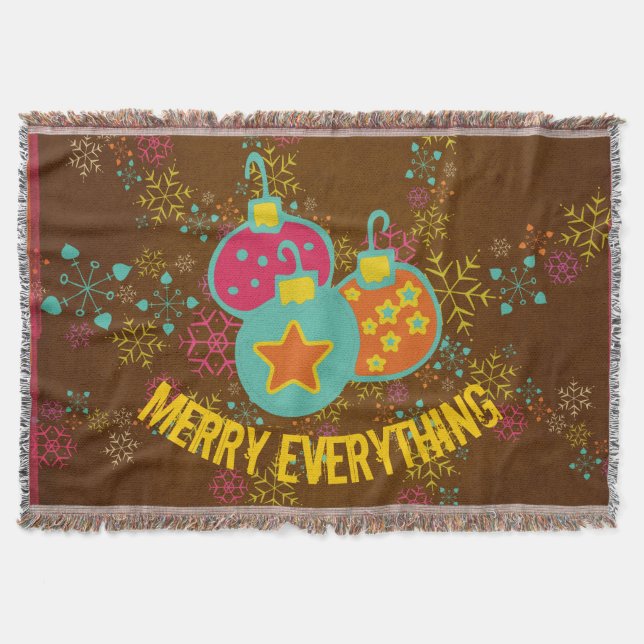 Manta Tejida Merry Everything Holiday Throw (Anverso)