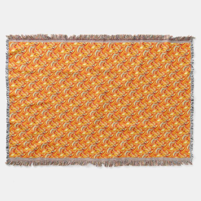 Manta Tejida moda naranja (Anverso)