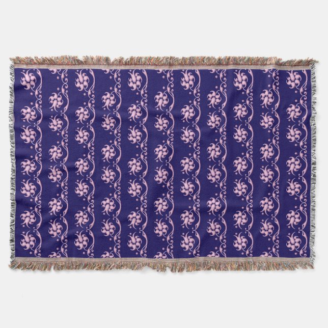 Manta Tejida Modelo barroco floral del estilo (Anverso)
