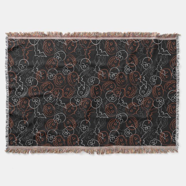 Manta Tejida Modelo de Halloween (Anverso)