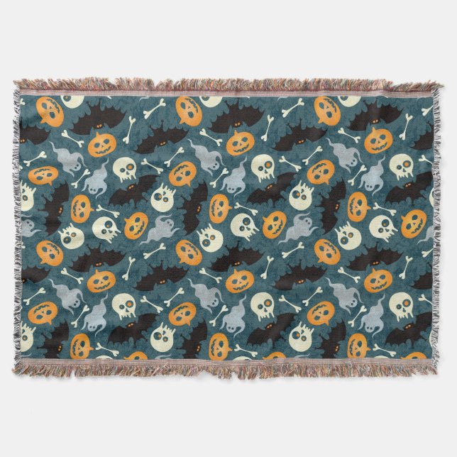 Manta Tejida Modelo de Halloween (Anverso)