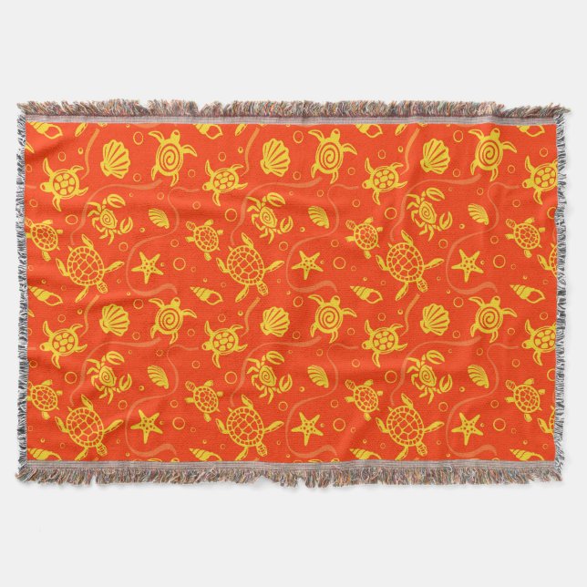 Manta Tejida Modelo de las tortugas (Anverso)