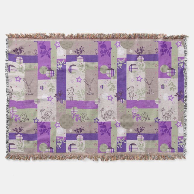 Manta Tejida Modelo del edredón del bebé (Anverso)