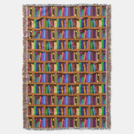 Manta Tejida Modelo del estante de librería de la biblioteca