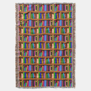 Manta Tejida Modelo del estante de librería de la biblioteca