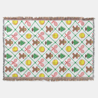 Manta Tejida Modelo del navidad del tenis