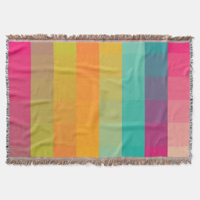 Manta Tejida Modelo geométrico abstracto (Anverso)