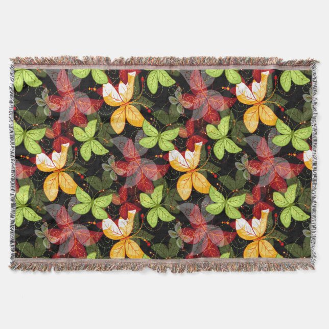 Manta Tejida Modelo oscuro del otoño (Anverso)