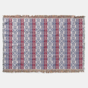 Manta Tejida Modelo tribal africano étnico con los simbols