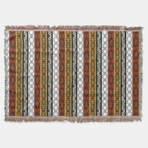 Manta Tejida modelo tribal rayado africano étnico