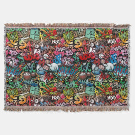 Manta Tejida Modelo urbano de los caracteres de la pintada del