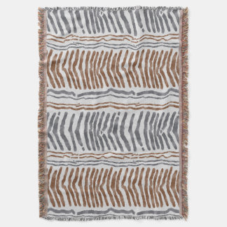 Manta tejida moderna gris marrón