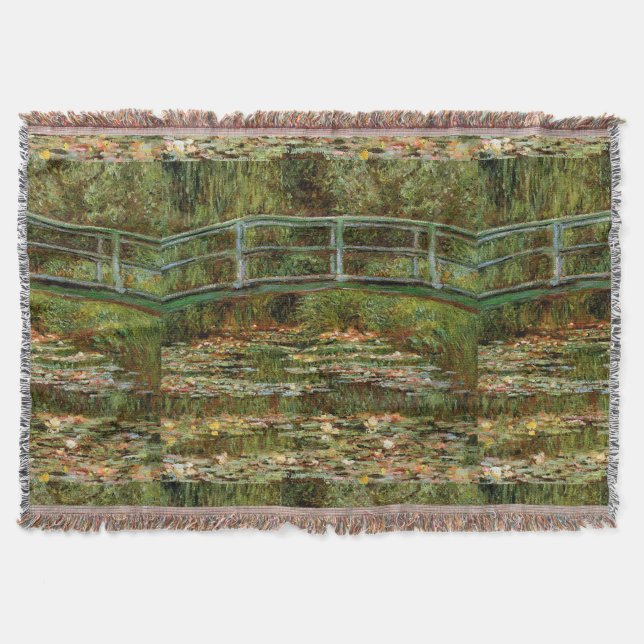 Manta Tejida Monet Puente Japonés Giverney (Anverso)