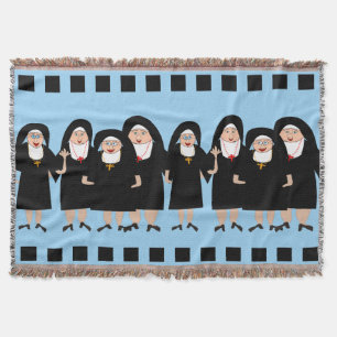 Manta Tejida Monjas que llevan hábitos negros