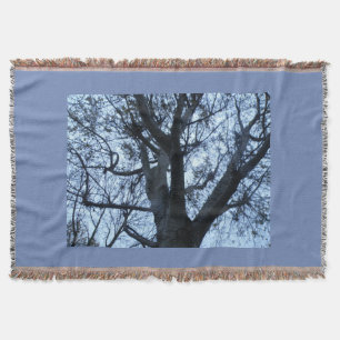 Manta Tejida Montaje de silueta de árbol