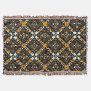 Manta Tejida Montañas nativas estadounidenses 3 Throw Blanket