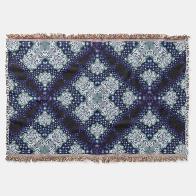 Manta Tejida Morple Indigo Essence Medieval Tejido Throw Blanke (Anverso)