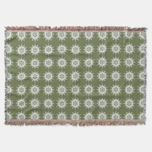 Manta Tejida Moss Mandala (Anverso)