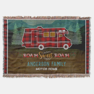 Manta Tejida Motorhome rv Camper Travel Van Rustic Personalized