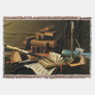 Manta Tejida Música y Literatura por William Harnett, Arte Fino