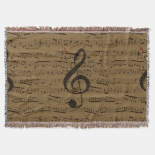 Manta Tejida Musical Treble Clef Sheet Music Classic