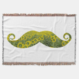 Manta Tejida Mustaches Throw Blanket