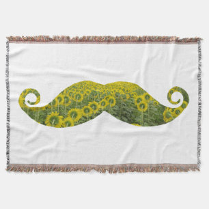 Manta Tejida Mustaches Throw Blanket