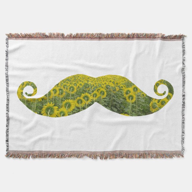 Manta Tejida Mustaches Throw Blanket (Anverso)